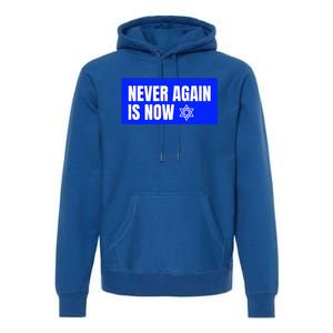 Never Again Is Now Jewish Israel Pride Am Yisrael Chai Premium Hoodie