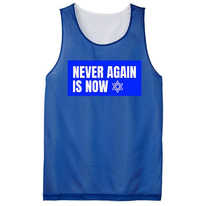 Never Again Is Now Jewish Israel Pride Am Yisrael Chai Mesh Reversible Basketball Jersey Tank