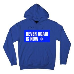 Never Again Is Now Jewish Israel Pride Am Yisrael Chai Tall Hoodie