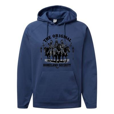 Native American Indian Heritage Original Homeland Security Performance Fleece Hoodie