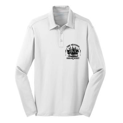 Native American Indian Heritage Original Homeland Security Silk Touch Performance Long Sleeve Polo