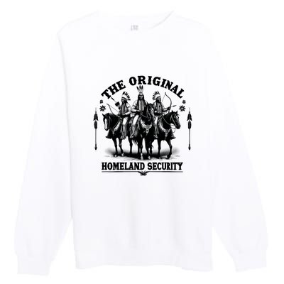 Native American Indian Heritage Original Homeland Security Premium Crewneck Sweatshirt