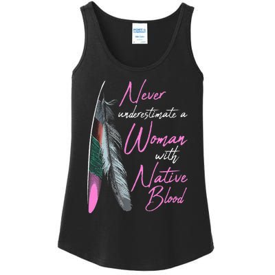 Native American Indian A Woman With Native Blood Ladies Essential Tank