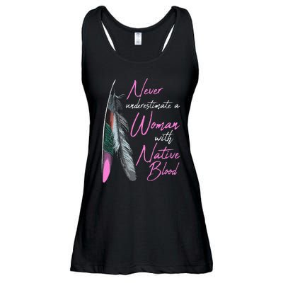 Native American Indian A Woman With Native Blood Ladies Essential Flowy Tank