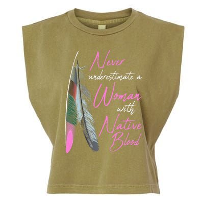 Native American Indian A Woman With Native Blood Garment-Dyed Women's Muscle Tee