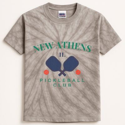 New Athens Il Pickleball Club For Paddle Players Kids Tie-Dye T-Shirt