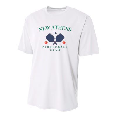 New Athens Il Pickleball Club For Paddle Players Youth Performance Sprint T-Shirt