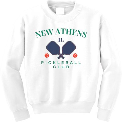 New Athens Il Pickleball Club For Paddle Players Kids Sweatshirt