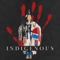 Native American Indigenous Red Hand Indian Blood Themed 7 Panel Mesh Trucker Snapback Hat