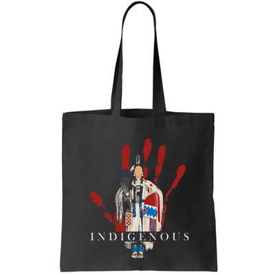 Native American Indigenous Red Hand Indian Blood Themed Bag