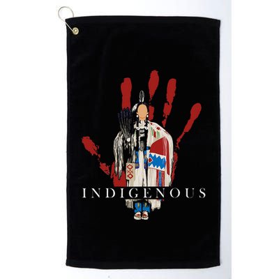Native American Indigenous Red Hand Indian Blood Themed Golf Towel