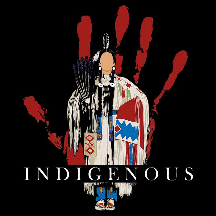 Native American Indigenous Red Hand Indian Blood Themed Kids Hoodie