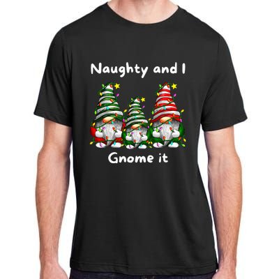 Naughty And I Gnome It Christmas Family Matching Pjs Gnome Adult ChromaSoft Performance T-Shirt