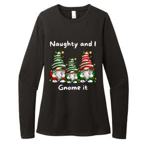 Naughty And I Gnome It Christmas Family Matching Pjs Gnome Womens CVC Long Sleeve Shirt