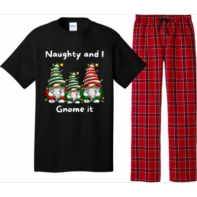 Naughty And I Gnome It Christmas Family Matching Pjs Gnome Pajama Set