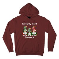 Naughty And I Gnome It Christmas Family Matching Pjs Gnome Hoodie