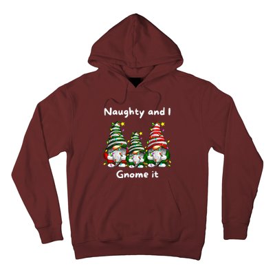 Naughty And I Gnome It Christmas Family Matching Pjs Gnome Hoodie