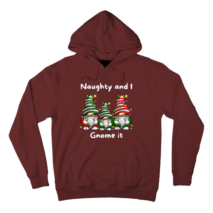 Naughty And I Gnome It Christmas Family Matching Pjs Gnome Hoodie