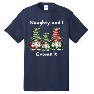 Naughty And I Gnome It Christmas Family Matching Pjs Gnome Tall T-Shirt