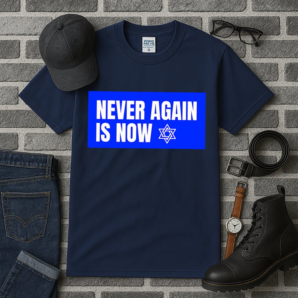 Never Again Is Now Jewish Israel Pride Am Yisrael Chai Tall T-Shirt
