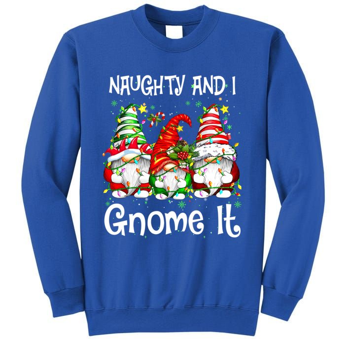 Naughty And I Gnome It Christmas Gnomes Funny Xmas Gift Sweatshirt