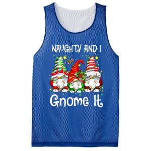 Naughty And I Gnome It Christmas Gnomes Funny Xmas Gift Mesh Reversible Basketball Jersey Tank