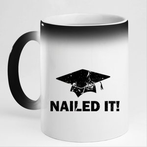 Nailed It Funny Graduation 11oz Black Color Changing Mug