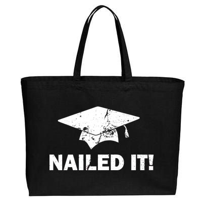 Nailed It Funny Graduation Cotton Canvas Jumbo Tote