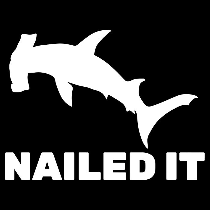 Nailed It Hammerhead Shark Flexfit Unipanel Trucker Cap