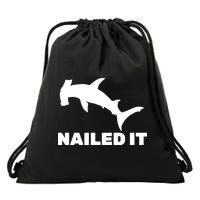 Nailed It Hammerhead Shark Drawstring Bag