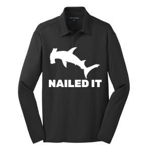 Nailed It Hammerhead Shark Silk Touch Performance Long Sleeve Polo