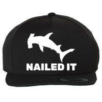 Nailed It Hammerhead Shark Wool Snapback Cap