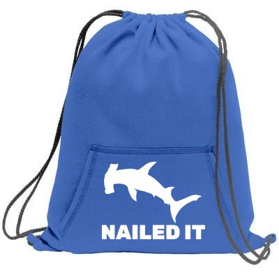 Nailed It Hammerhead Shark Sweatshirt Cinch Pack Bag