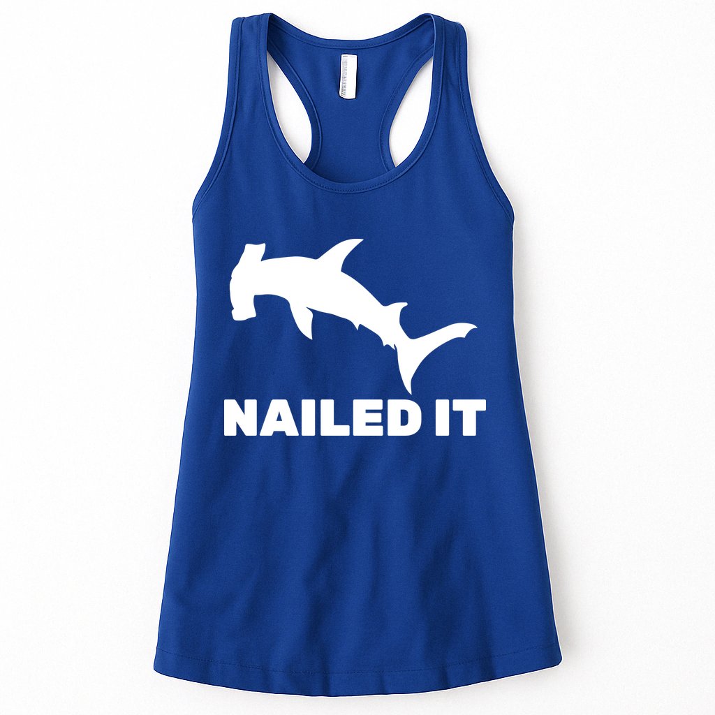 Nailed It Hammerhead Shark Womens Tank Top