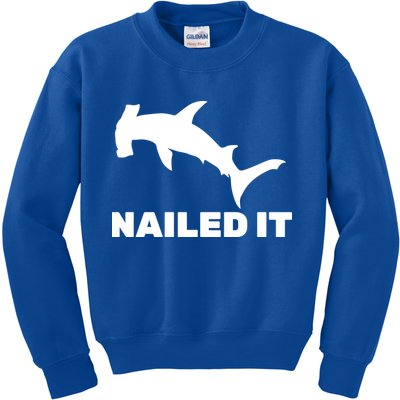 Nailed It Hammerhead Shark Kids Sweatshirt