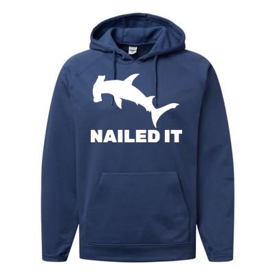 Nailed It Hammerhead Shark Performance Fleece Hoodie