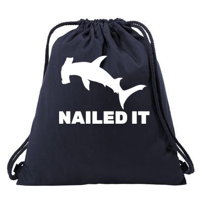 Nailed It Hammerhead Shark Drawstring Bag