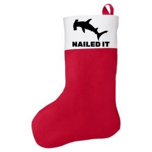 Nailed It Hammerhead Shark Felt Holiday Christmas Stocking