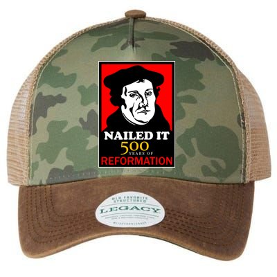 Nailed It Martin Luther 500 Years of Reformation Legacy Tie Dye Trucker Hat