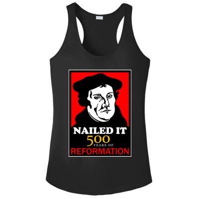 Nailed It Martin Luther 500 Years of Reformation Ladies PosiCharge Competitor Racerback Tank