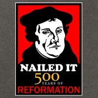 Nailed It Martin Luther 500 Years of Reformation Cotton Canvas Backpack
