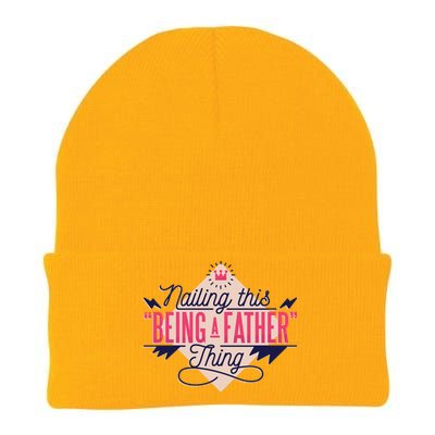 Nailing This Being A Father Thing Knit Cap Winter Beanie