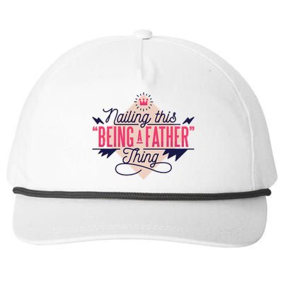 Nailing This Being A Father Thing Snapback Five-Panel Rope Hat