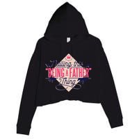 Nailing This Being A Father Thing Crop Fleece Hoodie