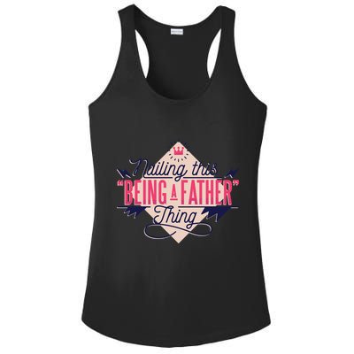 Nailing This Being A Father Thing Ladies PosiCharge Competitor Racerback Tank