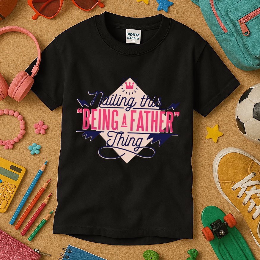 Nailing This Being A Father Thing Kids T-Shirt