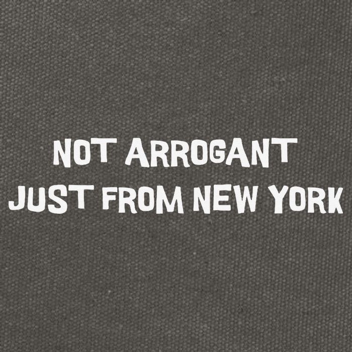 Not Arrogant Just From New York Cotton Canvas Backpack