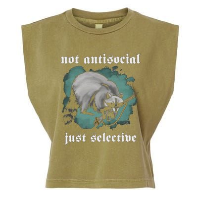 Not Antisocial Just Selective Garment-Dyed Women's Muscle Tee