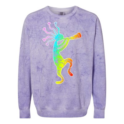 Native American Kokopelli Flute Gift Colorblast Crewneck Sweatshirt