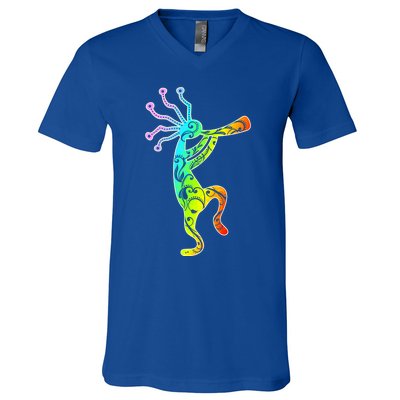 Native American Kokopelli Flute Gift V-Neck T-Shirt